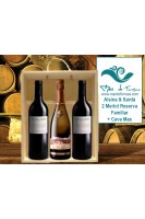 Vino: 2 Botellas Merlot Reserva Familiar + Cava Mas